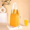 Bolsas Térmicas Descartáveis Não Tecidas Prontas, Bolsas Personalizadas para Catering, Sacolas de Mão para Churrasco, Chá de Leite, Café e Bebidas Geladas