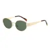 Gafas de Sol Estilo Nuevo Europeo y Americano Ojo de Gato Gama Alta Retro Montura Ovalada de Metal Gafas de Sol para Fotografía Callejera Celebridad de Internet Femenina Fabricante Venta al por Mayor