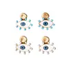 Pendientes de Ojo de Diablo Europeos y Americanos, Pendientes de Alta Gama, Pendientes Coloridos de Esmalte Diamantado Vintage Medieval