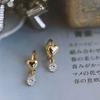 De corazón a corazón ~ Pendientes de plata esterlina S925 chapados en oro de 18 quilates con diseño retro de amor exquisito con sentido de alta gama para mujer
