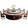 Nueva Mesa Redonda Grande Eléctrica China Mesa de Comedor para Varias Personas Tamaño Grande Hotel Restaurante Box Madera Maciza Mármol Plato Giratorio Mesa de Vino