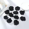 Cabeza de Flor de Clavel Simulada C con Bordes Tostados, Flor Artificial para Pasador de Pelo DIY, Adorno para Peinado Hanfu, Decoración de Accesorio para Gorro de Graduación 5cm