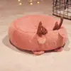 Cojín Redondo de Dibujos Animados para Futón de Casa Engrosado para Cuatro Estaciones Cojín para Ventana Saliente de Dormitorio Cojín de Piso Piña Fresa Shiba Inu Conejo Rosa