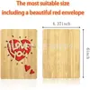 Tarjeta de Día de San Valentín de Madera 2023 Tarjeta de Aniversario de Boda Tarjeta de Bendición de Boda Tarjeta de San Valentín Escrita a Mano