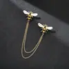 Terno Personalizado Masculino com Insígnia de Franja, Joias de Instrumento Guitarra, Broche de Corrente, Acessórios de Broche de Bola Torcida