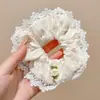 Scrunchie de Alta Qualidade e Alta Elasticidade Estilo Francês para Mulheres, Gravata de Cabelo Lenço Quadrado Grande Durável, Elástico de Cabelo Florido Estilo Delicado