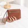 Carteira Curta Feminina Nova Estilo Estampa Fresca 80% de Desconto com Fivela e Zíper, Fofa e de Alto Valor, Porta-Moedas de Pulso