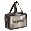 Bolsa de Almacenamiento para Lavar y Hacer Gárgaras de Doble Capa Bolsa Impermeable de Alto Nivel para Cosméticos Gran Capacidad Separación Seca y Húmeda Bolsa de Almacenamiento con Compartimentos para Salir de Mujer
