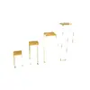 Soporte de Prop para Pasillo de Boda Geométrico Dorado Columna de Flores de Hierro Forjado Arreglo Floral de Boda Soporte de Hierro Forjado Soporte de Flores para Área de Recepción