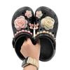 Venta Directa del Fabricante, Envío Rápido, Accesorios de Cadena para Zapatos Integrados No Desmontables, Cadena de Flor para Zapatos Personalizada Desmontable con Perlas