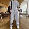 Traje de manga corta de alta calidad para hombre, nuevo y moderno, estilo Duffy, con camiseta deportiva informal, conjunto de dos piezas.