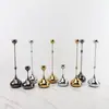 Portavelas de Hierro Electrochapado Estilo Europeo Gotas de Agua Tres Piezas Lujo Ligero Manualidades Adornos para Mesa de Comedor en Casa Portavelas Simple