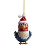 2026 Nuevos Adornos Navideños Transfronterizos Creativos Serie Animales Gallo Decoraciones para Árbol de Navidad Adornos Colgantes Acrílicos