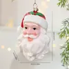Moldeo por Soplado Papá Noel Colgante de Bola con Forma Especial Diseño de Escena Navideña DIY Colgante de Tren para Árbol de Navidad Listo para la Venta
