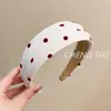 Diadema con Corona Alta para Cara Pequeña, Diadema de Tela Ligera de Lujo para Chicas Adultas, Borde Ancho Antideslizante, Cuadros Lunares Tejida con Dientes