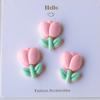 Flores frescas pequeñas tulipán accesorios de resina funda de teléfono cargador pegamento cremoso accesorios diy pj1315/1457