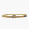 Cinturón de mujer vintage de cuero sintético, accesorio de falda larga casual ajustada, cinturón clásico de mujer en stock