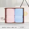 Jialiya Toallas de Algodón Puro Paquete de Dos Caja de Regalo Souvenir Toalla Facial para el Hogar Regalo de Bienestar para Empleados Se Puede Bordar con Logo