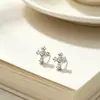 Pendientes de Estilo Minimalista, Frescos y Versátiles, Modernos y Exquisitos, Diseño de Cruz con Circonita de Alta Gama, Pendientes Vintage Microincrustados
