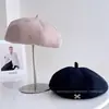 Chapéu Boina Moda Retro Literária Japonesa Feminino Outono Inverno Versátil Literário Chapéu de Pintor Proteção contra Frio Aquecimento Chapéu Abóbora Tendência