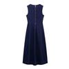 Vestido midi vaquero sencillo sin mangas, de estilo europeo y americano, de la marca independiente AliExpress.