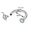 E-commerce transfronteiriço popular aço inoxidável zircônia redonda quatro garras dente interno piercing de nariz piercing de lábio tipo U/C joia para perfuração fabricante