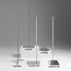 Accesorios para soporte de modelos: Placa cuadrada popular de acero inoxidable engrosada tipo espejo, base triangular con ruedas universales para exhibición de modelos