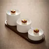Vajilla de Cerámica Plato Tridimensional Plato Cilíndrico para Postre Plato para Repostería de Cocina Molecular Plato Creativo para Restaurante Plato para Postres Franceses