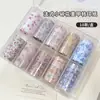Série de Papel de Transferência para Nail Art, Popular no Xiaohongshu, Caixa com Múltiplos Padrões Floral, Estampa de Leopardo, Xadrez Adesivos para Decoração de Unhas Atacado