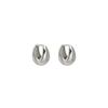 [Baño de Oro Real] Corea del Sur Metal Plateado gotas de agua Simples Personalidad Moda de Alta Gama Personalidad Aretes de Hebilla para la Oreja