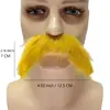 Navidad Divertido Tocadizo Afro Rock Retro Peluca para Actuación de Maratón Set Peluca Amarilla Barba Disfraz