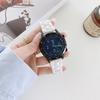 Adecuado para Pulsera de Reloj Samsung Huawei 20 mm 22 mm Smartwatch Diamante Cuadros Triple Correa de Cerámica