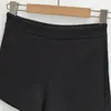 Shorts de Mezclilla Ajustados de Cintura Alta con Textura Elástica Estilo Americano para Mujer, Nuevos de Verano Sexy Color Sólido Ajustados que Resaltan la Cadera Pantalones Cortos