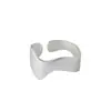 Anillo de Plata de Ley S925 Estilo Coreano 257 ins2020 Nuevo Simple Versátil Patrón Ondulado Abierto Anillo de Plata para Mujer Anillo
