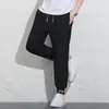 Pantalones de Verano para Hombre de Nylon Hilo de Hielo con Cordón Versátiles Finos Transpirables Pantalones de Aire Acondicionado para Hombres y Adolescentes Tallas Grandes Casual
