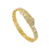 Nuevo Pulsera de Serpiente Europea y Americana Apertura Ajustable Full Circonita Joyería Hip Hop Pulsera Creativa para Hombres y Mujeres Pulsera de Serpiente