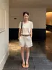 Han Xun Roupa de Fim de Semana Estilo Duas Peças Mistura de Linho Suéter Fresco de Tricô Solto para Mulheres Novo Modelo Verão 2026 26853