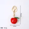 Chaveiro Pingente Bolsa de Maçã Popular Transfronteiriça Popular na Amazon Pingente Chaveiro Fruta Maçã Vermelha Pera