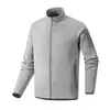 Cardigan de forro polar con cuello alto para otoño e invierno, manga larga, chaqueta ligera de negocios, sudadera gruesa cálida y a prueba de frío, moda casual para hombre