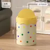 Cubo de basura para dormitorio Lindo Hogar Habitación Alta Apariencia Cocina Sala de estar Baño Gran Capacidad Papelera Lujo Ligero Almacenamiento