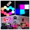 Luz de parede LED colorida com controle remoto de toque, luz de favo de mel, controle remoto colorido, luz quântica colorida para e-commerce transfronteiriço