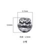 Plata 925 Monje Maligno Monje Enojado Anillo de Presión Set de Presión Parte Superior de Cuenta Cuenta de Cintura Diy Wen Juguete Accesorios Baixiang Xingyue Bodhi Bergamota