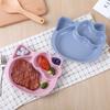 Plato de Cena Infantil de Dibujos Animados de Paja de Trigo Jardín de Infancia Plato Dividido para Bebé Plato de Comida Rápida Tazón para Arroz Ensalada Regalo Logotipo Impreso