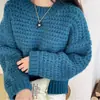 Moda Perezosa Otoño e Invierno Estilo Coreano 2025 Nuevo Suéter Corto Suave y Acogedor para Mujer, Jersey de Punto
