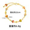 Pulseira de joaninha com gotas de óleo colorido azul queimado vietnamita shajin coringa presente de namorada de longo prazo e alto nível joias
