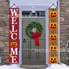 Luzes LED de Halloween Transfronteiriças Brilhantes Casais de Versos Decoração de Atmosfera de Abóbora de Terror Cortina de Porta Faixa Fábrica