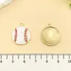 42 Equipo Deportivo de Aceite Goteante Fútbol Baloncesto Voleibol Colgante de Aleación Llavero DIY Accesorios Colgantes para Pulsera