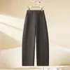 Pantalones Curvos para Mujer Estilo Old Money, Nuevos de Otoño de Cintura Alta Adelgazantes Casuales Modernos de Pierna Ancha tipo Plátano