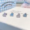 Pendientes de Acero de Titanio con Forma de Lazo de Corazón Dulce para Mujer, Diseño Único, Hipoalergénicos, Clavos Redondos Planos