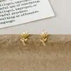 Estilo Coreano Diseño Simple y de Moda Mini Pendientes de Perla Brillante Tulipán Lujo Accesible Pendientes Elegantes de Gama Alta para Mujer